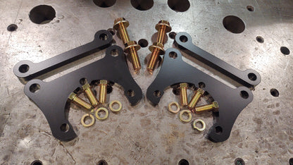 Early 14 Bolt Disc Brake Conversion Brackets Single Rear Wheel ONLY fits 05-13 Ford Super Duty Calipers