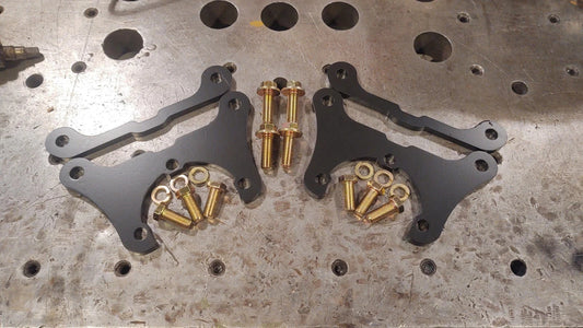 GM 14 Bolt 10.5 SRW Disc Brake Conversion Bracket Kit Uses New style GM Caliper