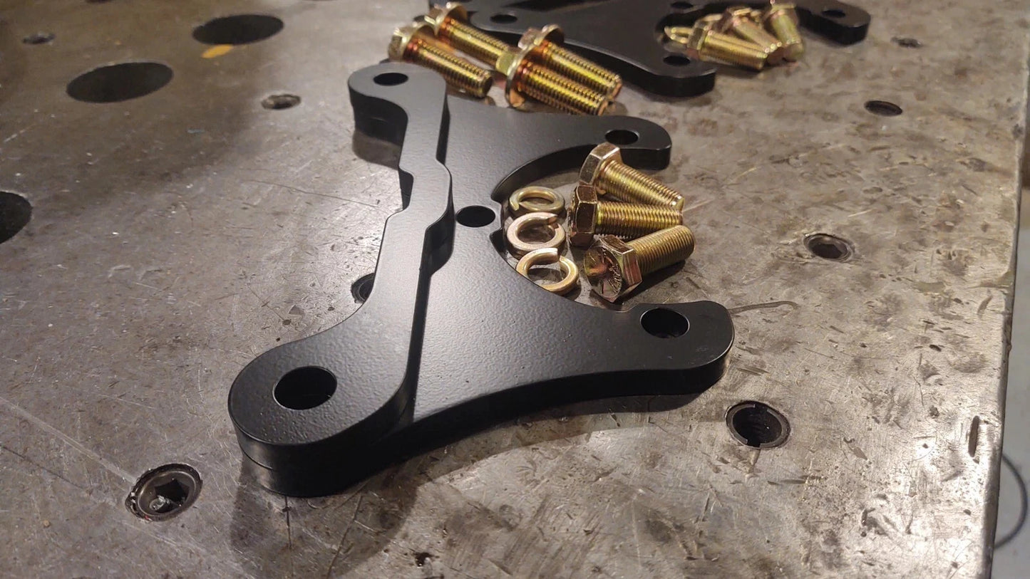 GM 14 Bolt 10.5 SRW Disc Brake Conversion Bracket Kit Uses New style GM Caliper